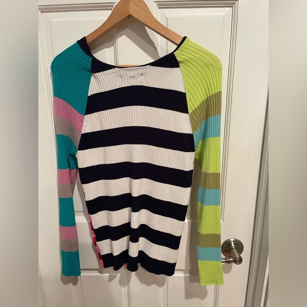 APNY Colorful Striped Long Sleeve Sweater M - Picture 4 of 5